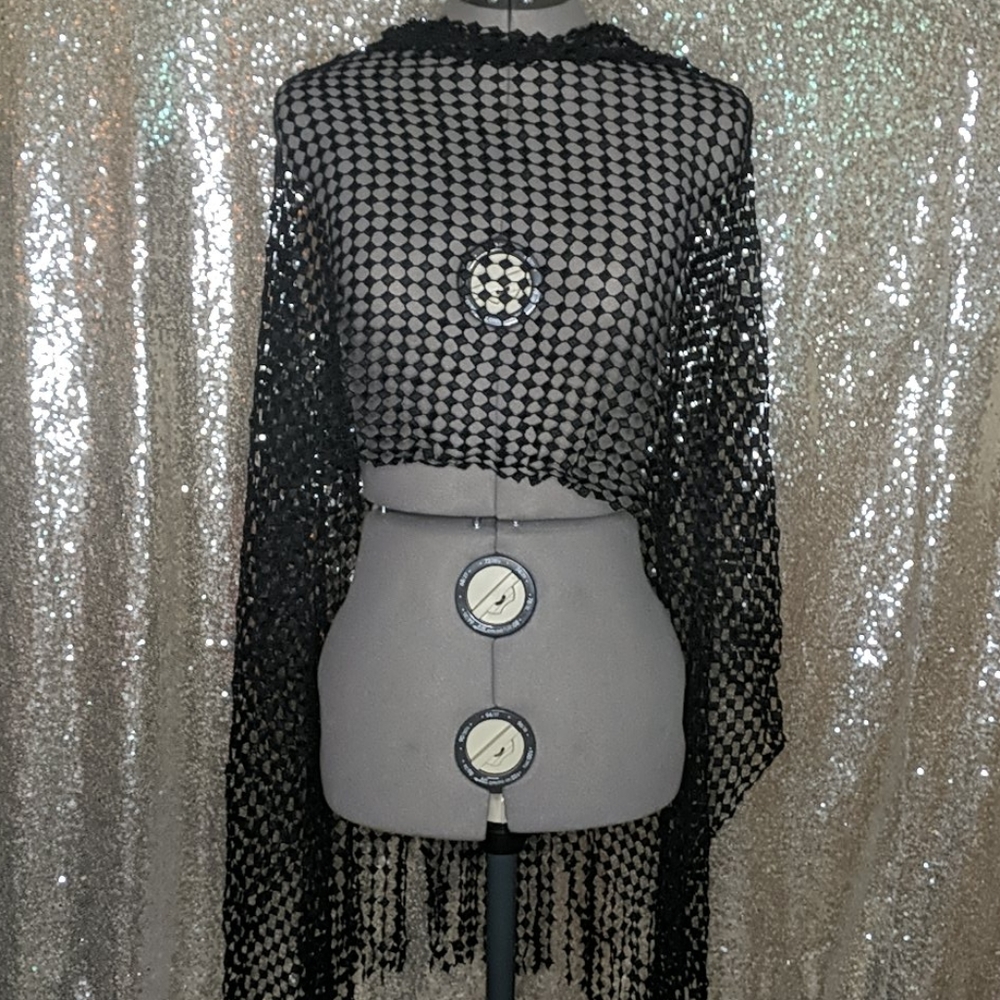 Netted shawl